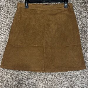 Sans Souci Size L Paneled Faux Suede Mini Skirt